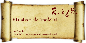 Rischar Árpád névjegykártya